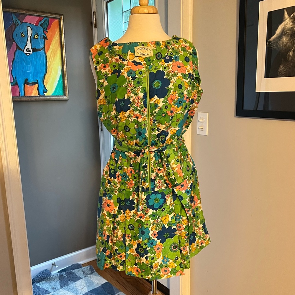Authentic vintage 1960s skort dress / romper